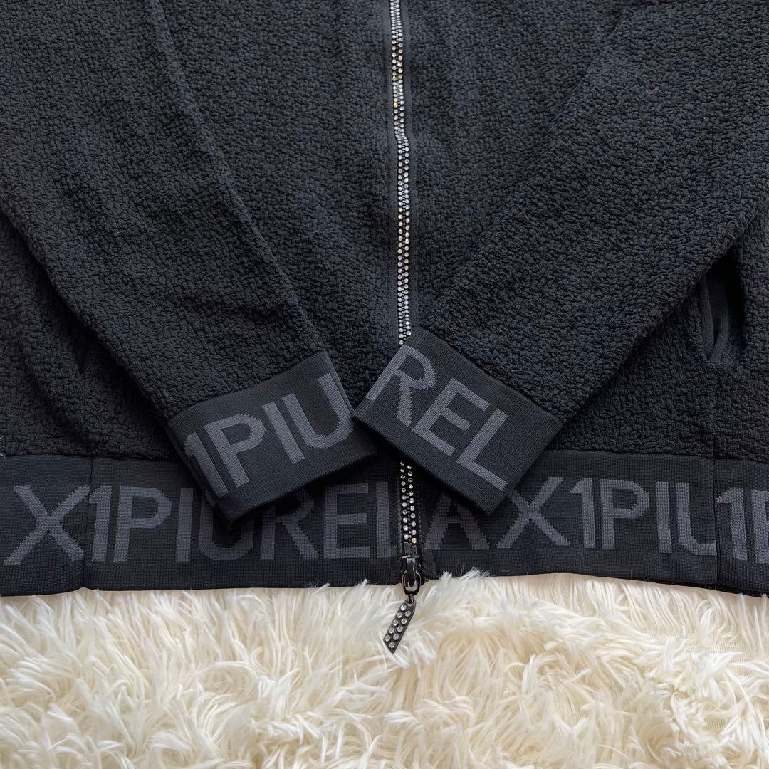 1piu1uguale3 フルジップパーカーセットアップwジップ 装飾 y2k