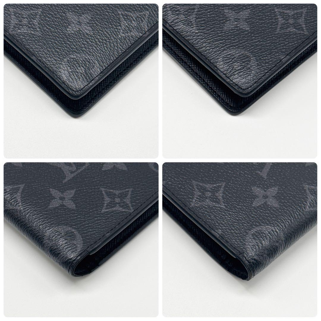 ルイヴィトン モノグラム エクリプス ポルトフォイユ ブラザ 財布 黒 ブラック