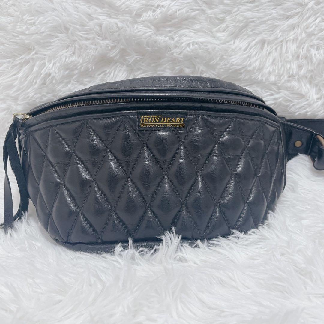 希少 IRON HEART ボディバッグ ウエストポーチ キルティング