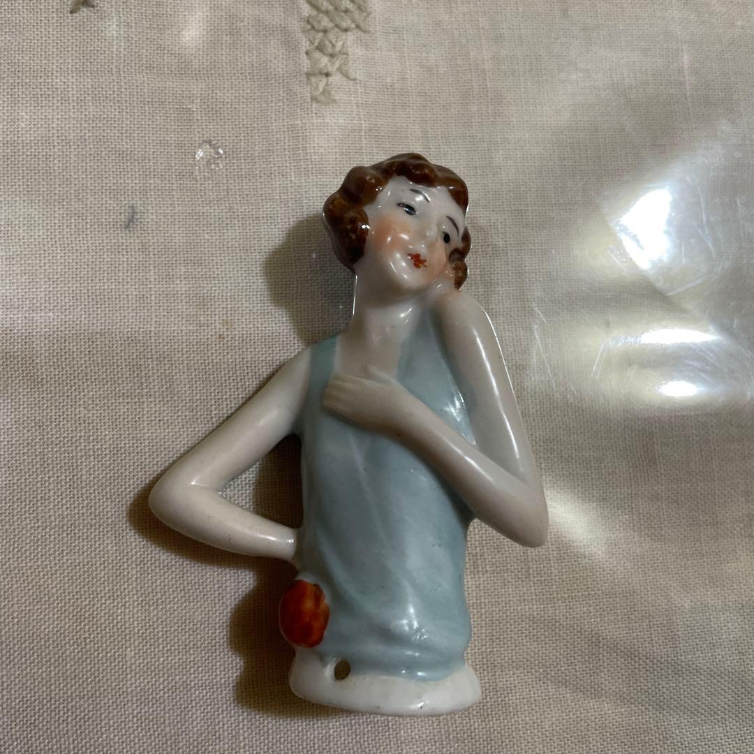 372 陶器製女性像 フィギュア 3点セット.ハーフドール