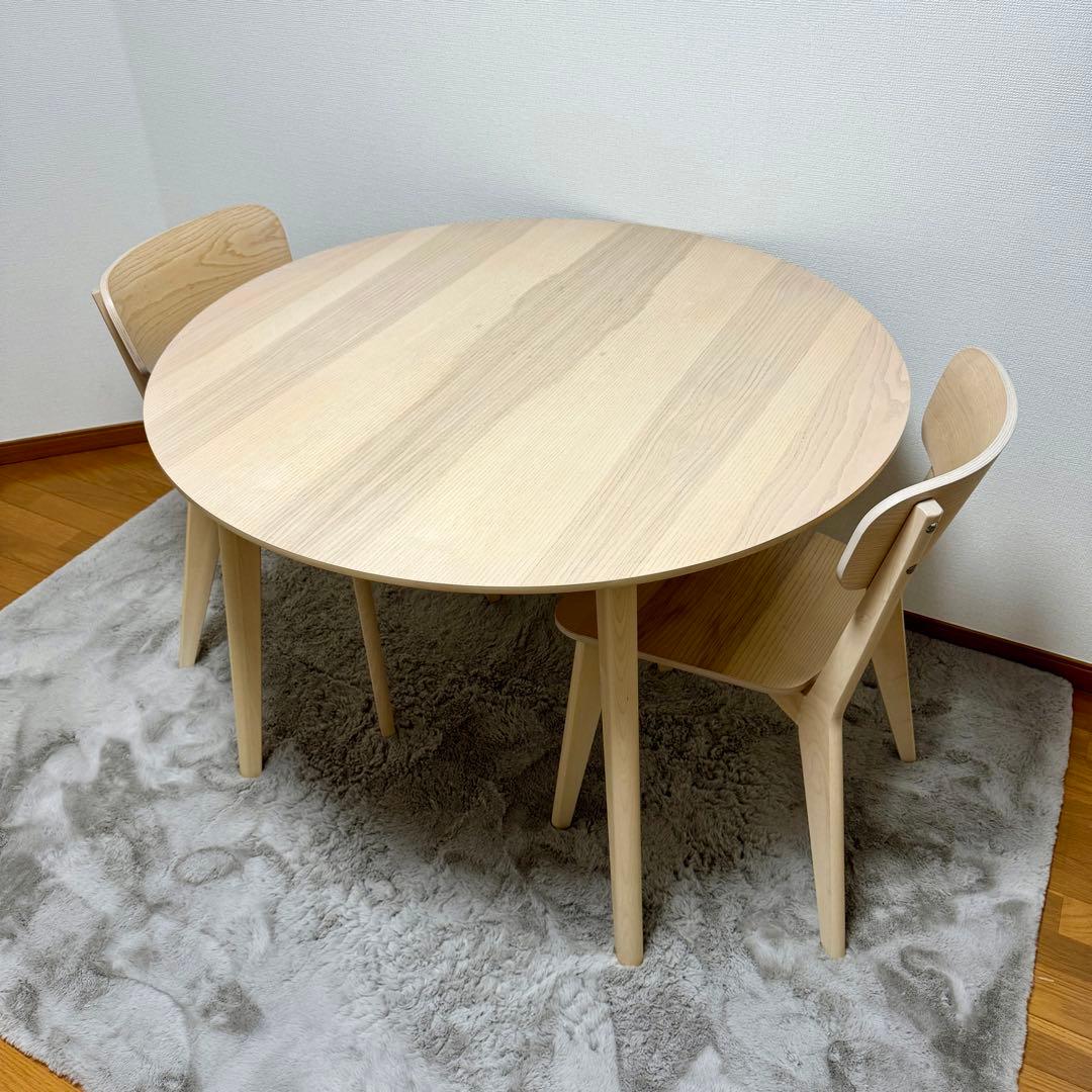 極美品】IKEA リーサボー LISABO 丸テーブル ダイニング - メルカリ