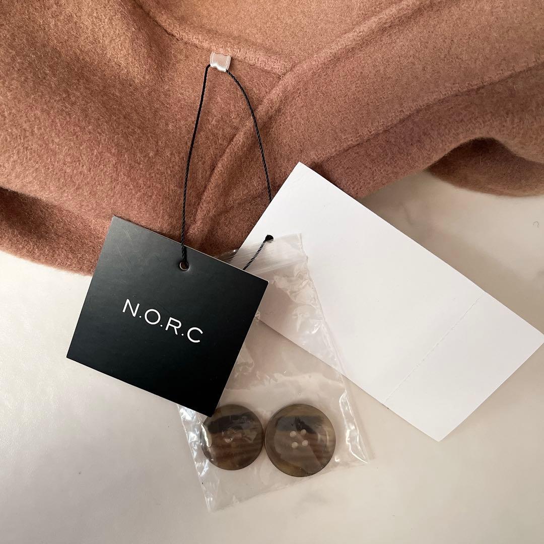 タグ付未使用　N.O.R.C ノーク ダブルロングリバーコート キャメル　１
