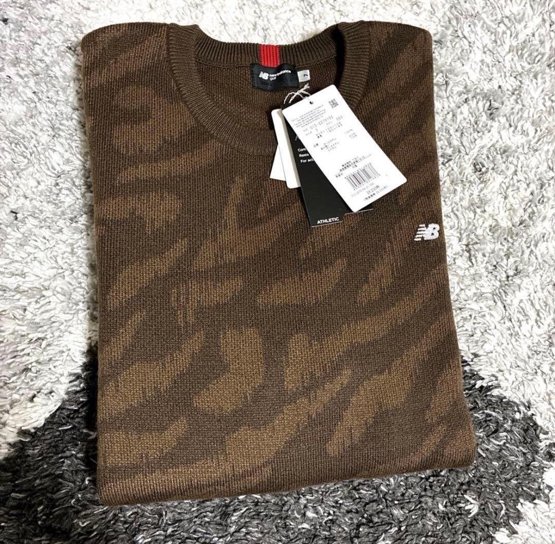 新品　NEW BALANCE GOLF メンズ ゴルフニット　総柄　　サイズ7