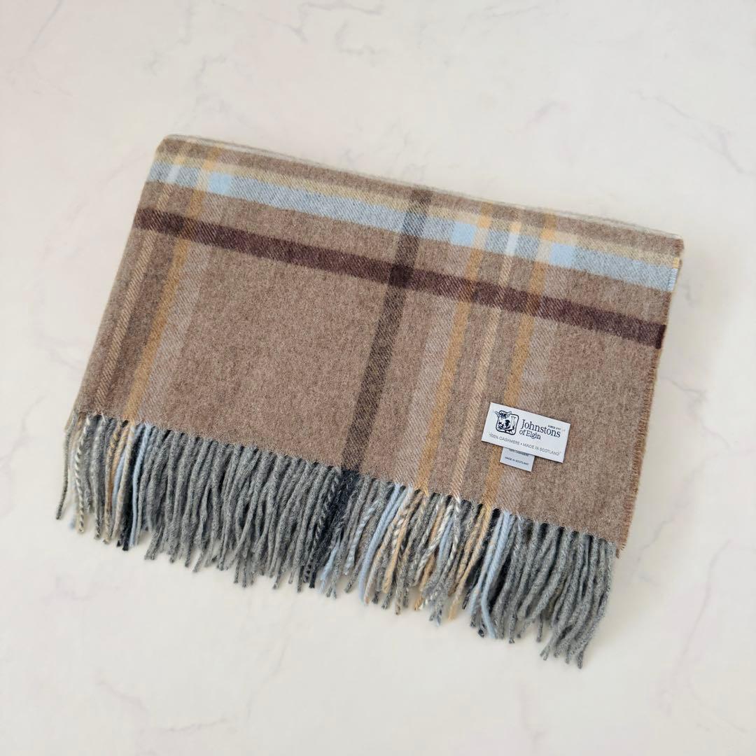 ジョンストンズ カシミヤ100％✨大判ストール ドライブリッジ