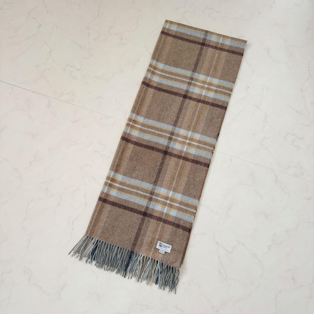 ジョンストンズ カシミヤ100％✨大判ストール ドライブリッジ