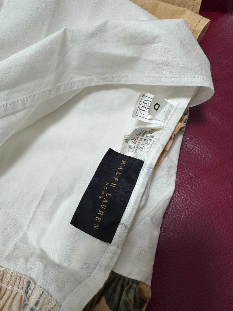 ☆激レア ラルフローレン ベッドスカート ダブルベッド 茶花柄 シーツ