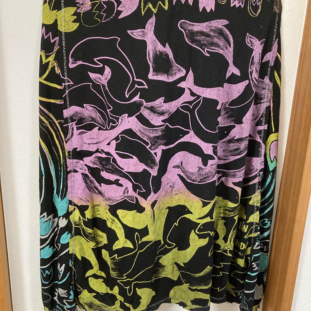 Juana de Arcoノースリーブ多色グラフィックワンピース