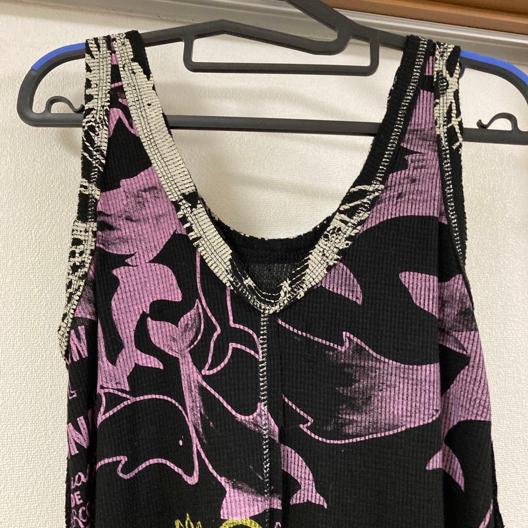 Juana de Arcoノースリーブ多色グラフィックワンピース