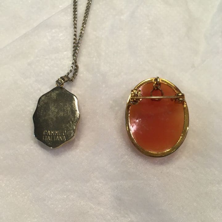 カメオ ネックレス ブローチ ペンダントトップ - メルカリ