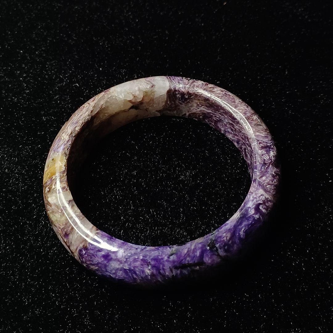 【うーる】極上チャロアイト＊バングル型＊　天然石ブレスレット