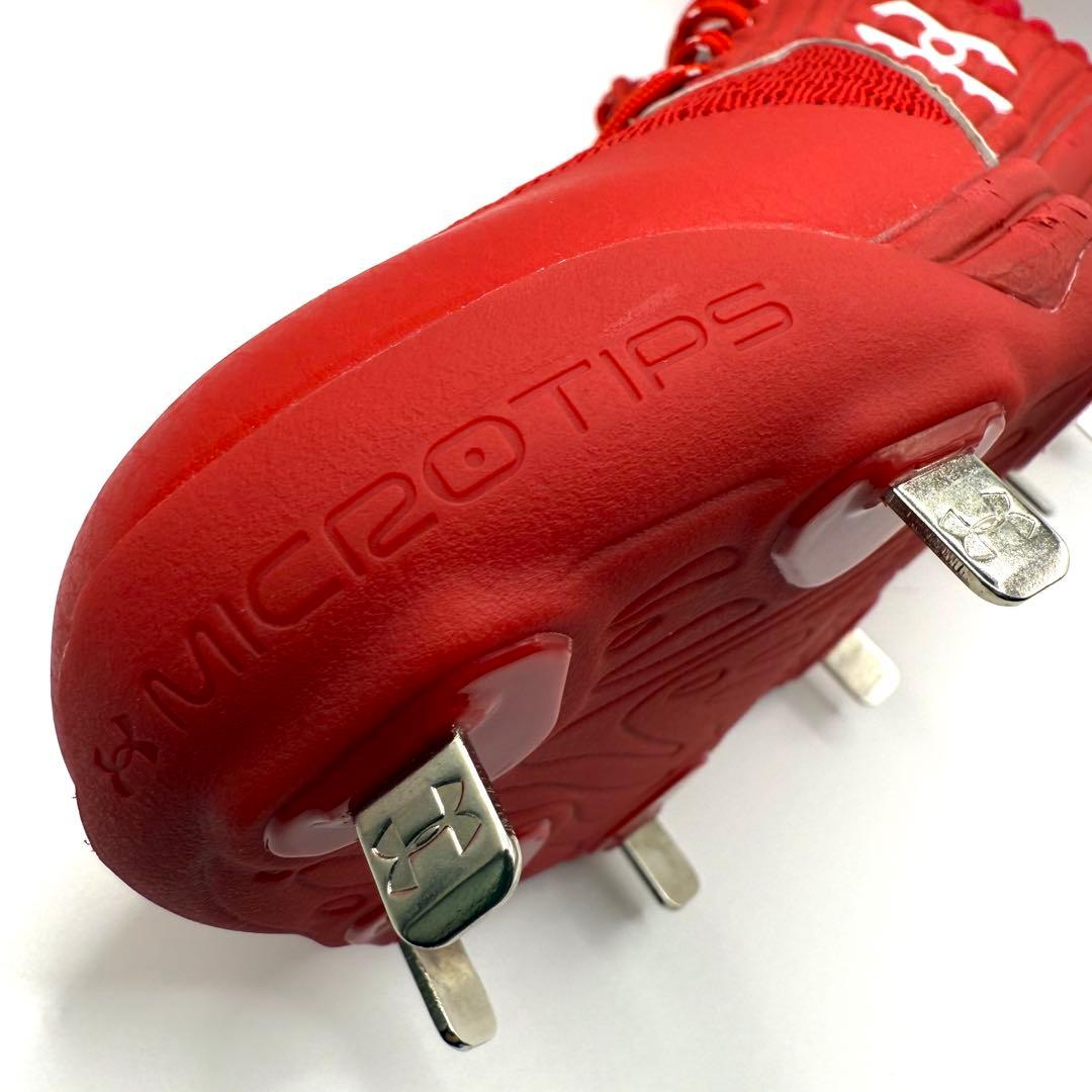 【新品】アンダーアーマー UA 野球 スパイクシューズ メンズ 赤 28.5cm