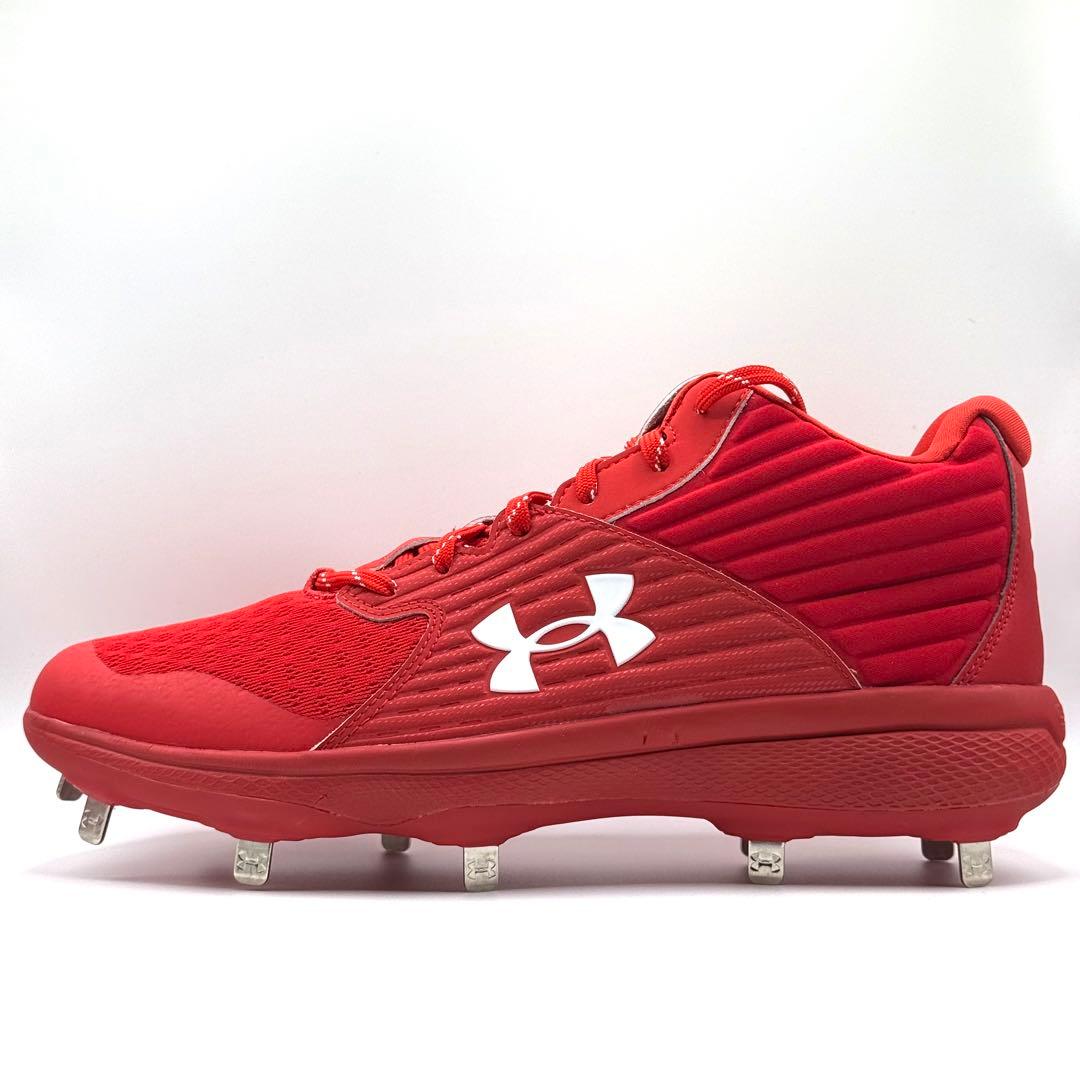 【新品】アンダーアーマー UA 野球 スパイクシューズ メンズ 赤 28.5cm