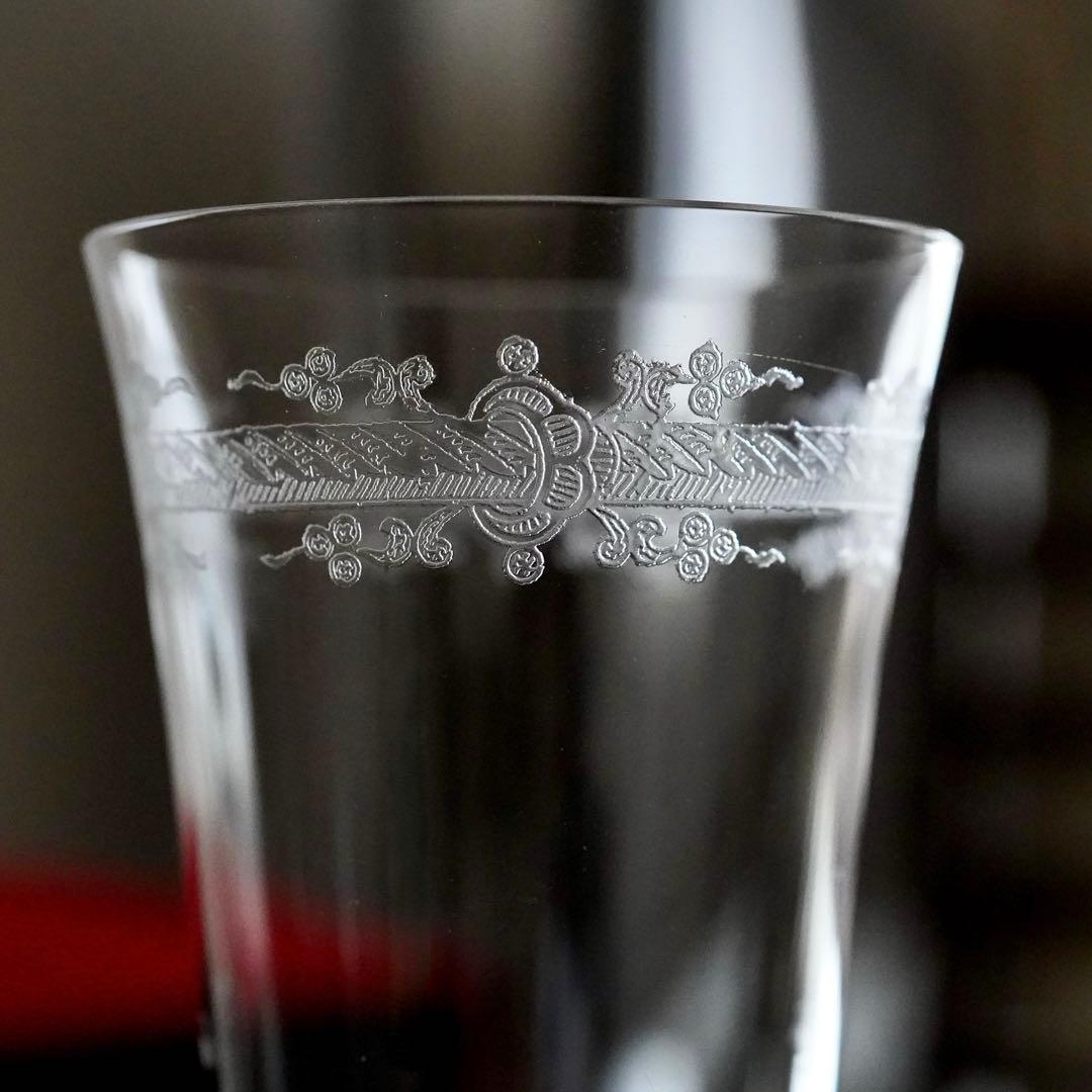 希少★オールド バカラ ラファイエット★シャンパンフルート グラス ペアB★美品