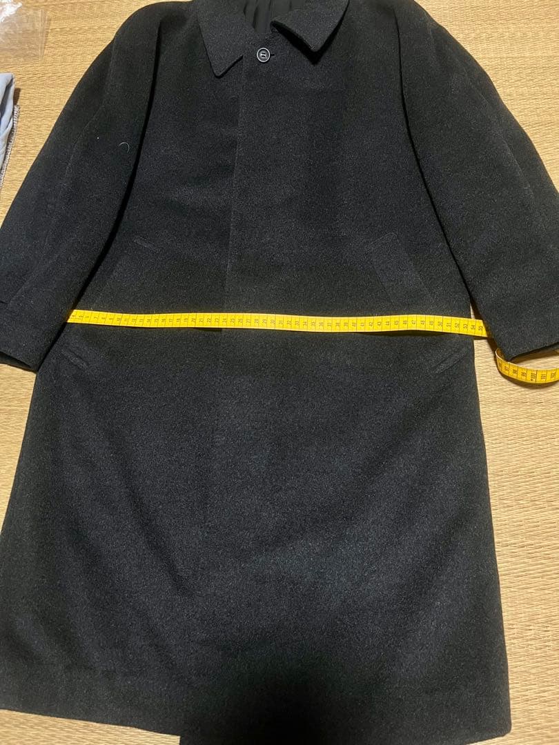 【極上品】イブサンローラン　ステンカラーコート　グレー　カシミヤ　S