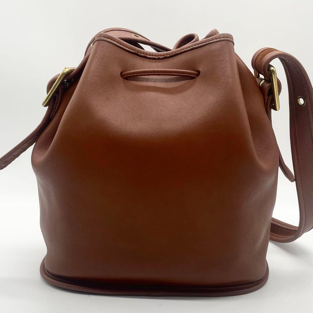極美品✨オールドコーチ 9952 ショルダーバッグ 巾着 レザー ブラウン
