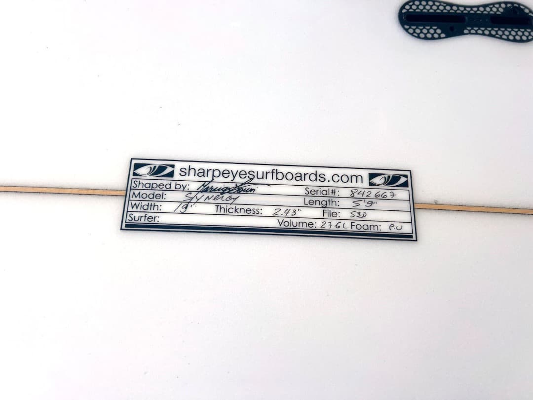 送料無料！ USA製 シャープアイ SYNERGY モデル 5’9” 27.6L