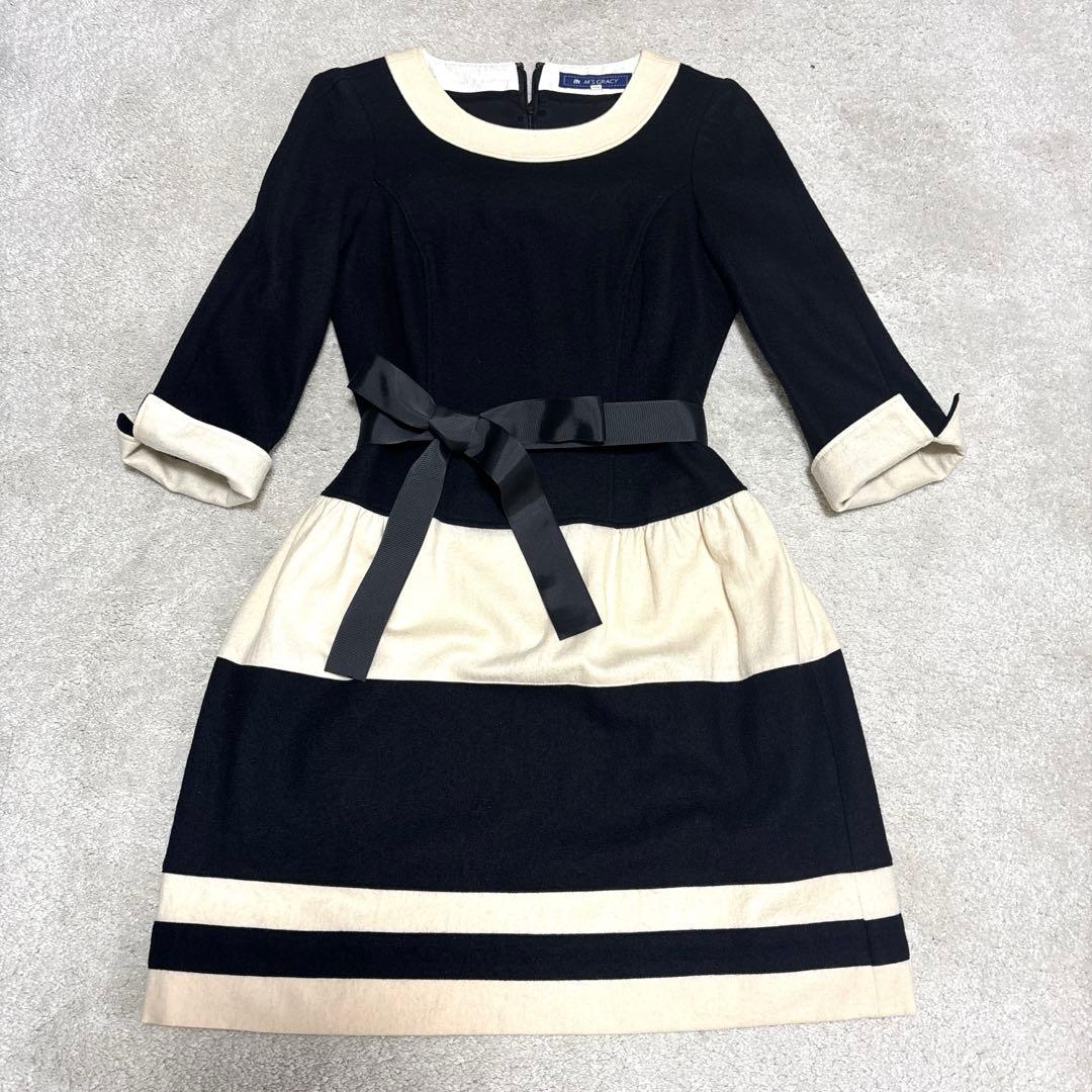 エムズグレイシー♡ ワンピース　40 M-L黒　クリーニング済み