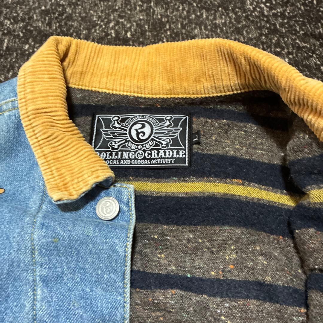 ROLLING CRADLE デニムジャケット アニメプリント　ドラゴンボール