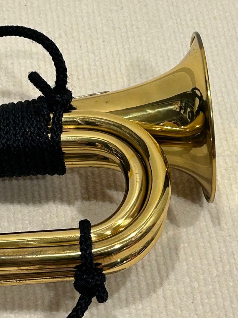 ★美品★ 信号ラッパ 二ツ巻タイプ 自衛隊　消防　楽器