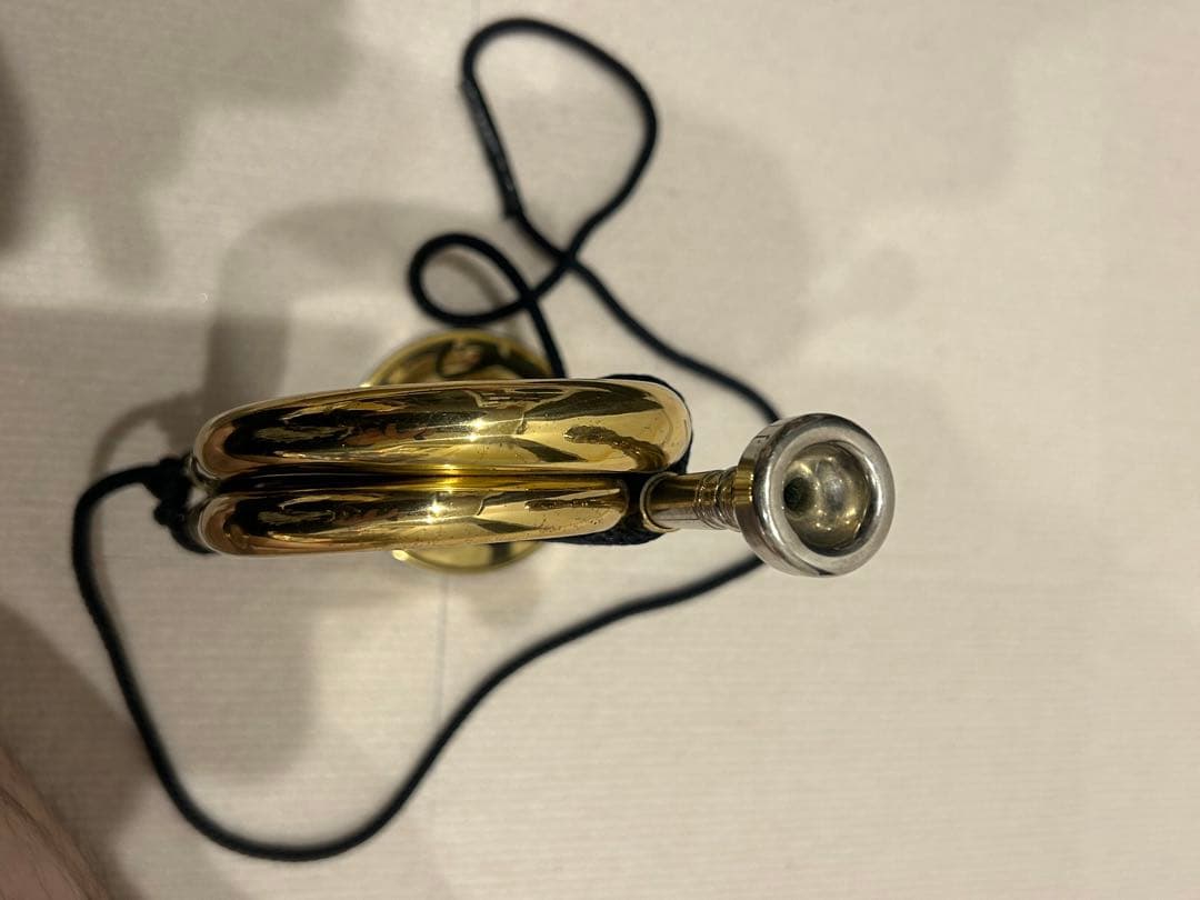 ★美品★ 信号ラッパ 二ツ巻タイプ 自衛隊　消防　楽器