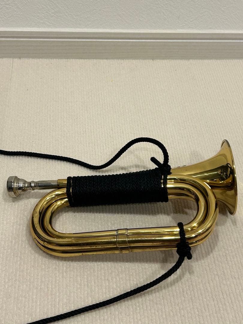 ★美品★ 信号ラッパ 二ツ巻タイプ 自衛隊　消防　楽器