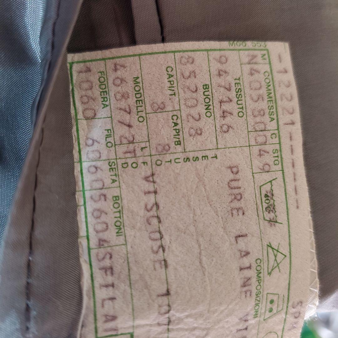 アルマーニ　ジャケット　スーツ　チェック　グレー系　ダブル