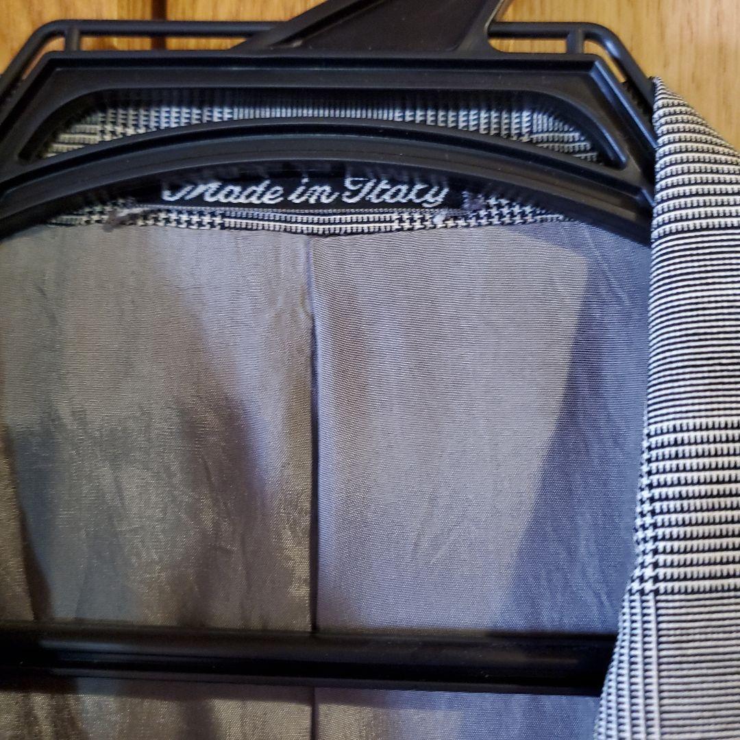 アルマーニ　ジャケット　スーツ　チェック　グレー系　ダブル