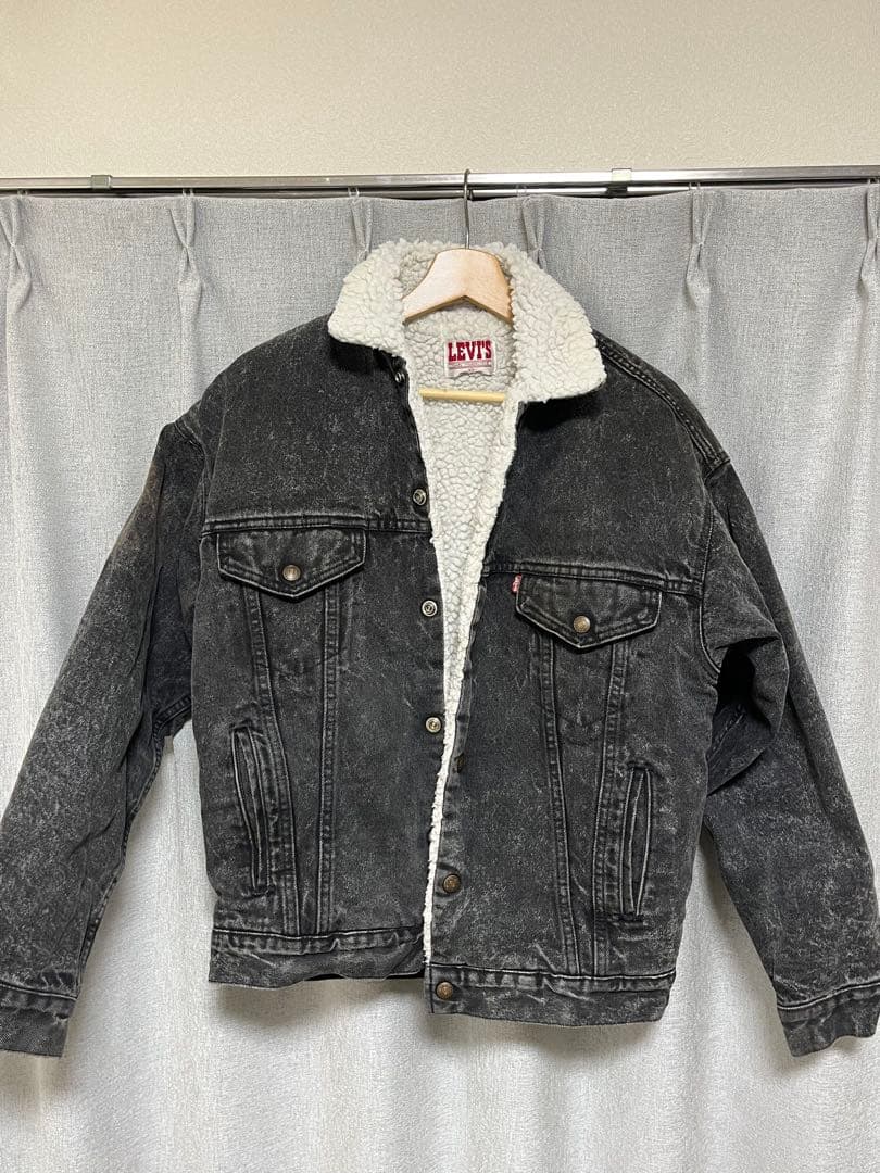80s LEVI'S ブラックボアデニムジャケット