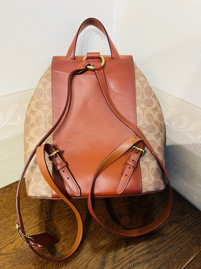 Coach リュック ベージュ/ブラウン