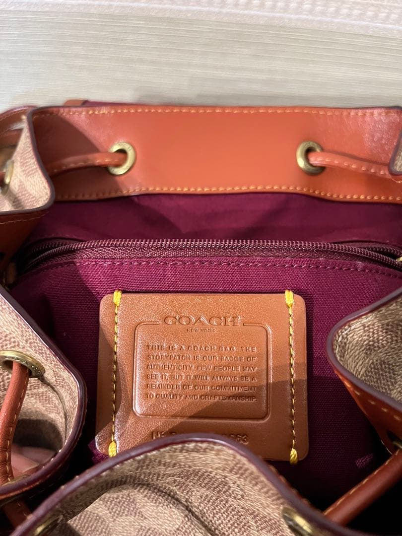 Coach リュック ベージュ/ブラウン