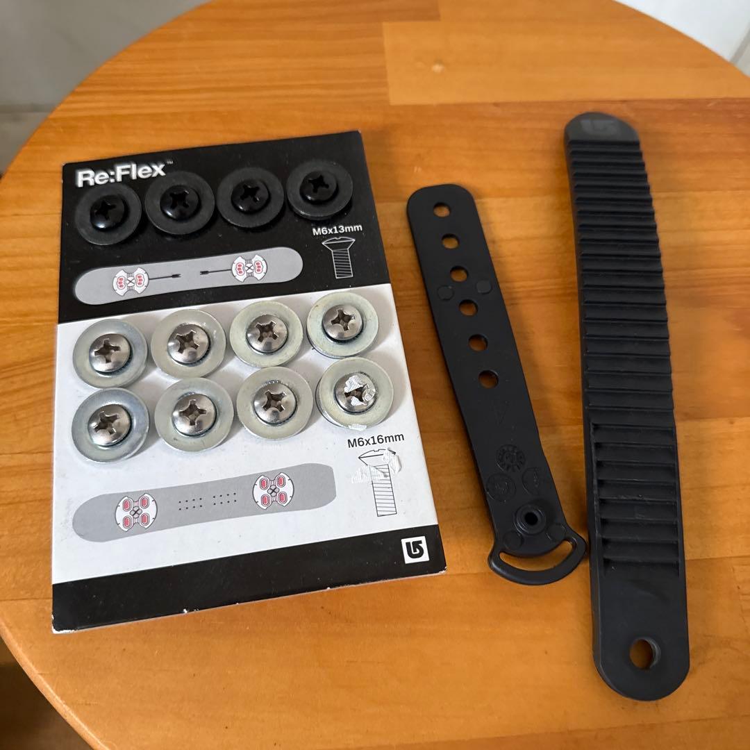 ボ*を様 BURTON LTD 木目　スノーボード ビンディング ブラック/サイ