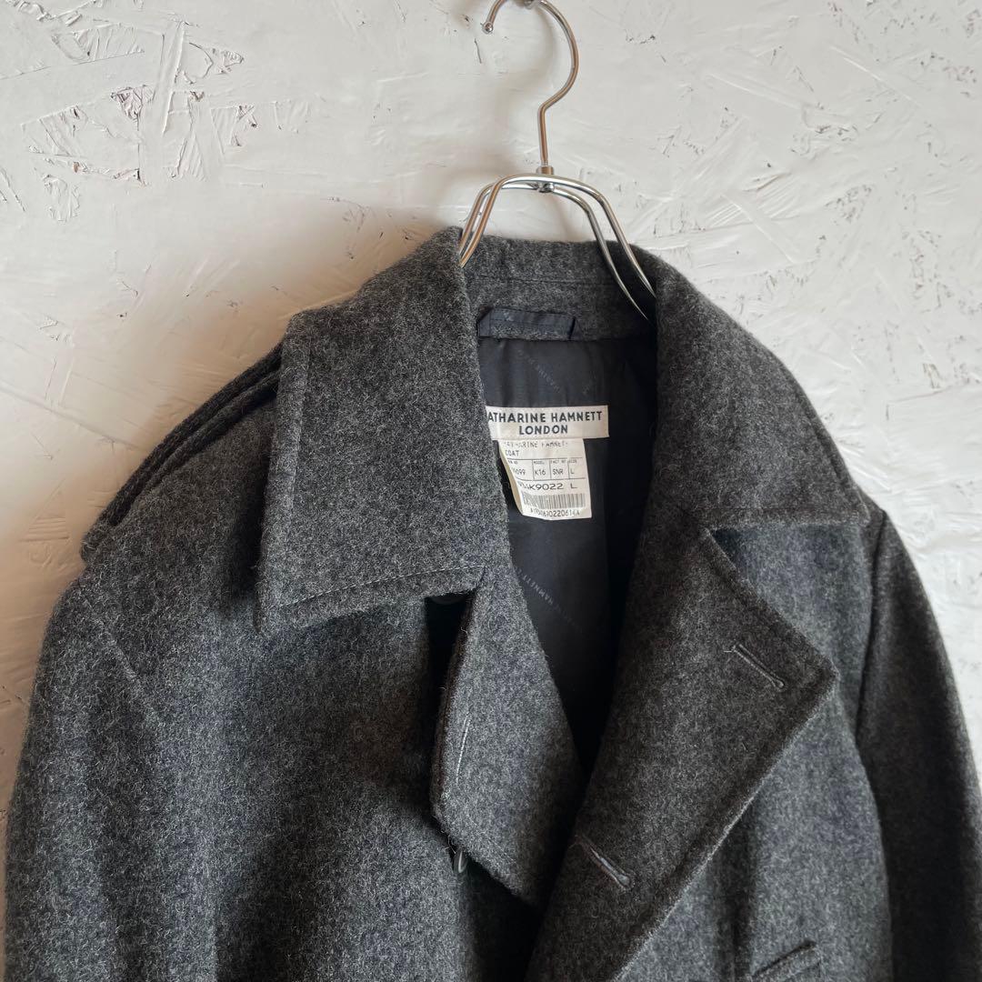 古着80s 90s Vintage キャサリンハムネット ウールロングコート