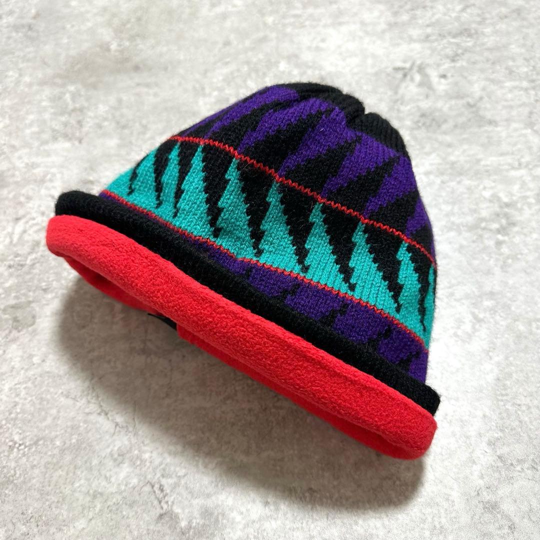 90s Patagonia パタゴニア FleeceLined Knit cap