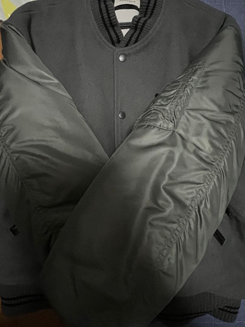 ジャケット・アウター MARKAWARE 23AW VARSITYJACKET WOOL MELTON