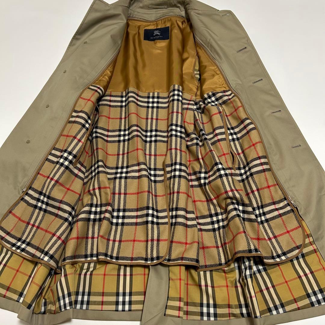 ✨極美品 バーバリーロンドン ステンカラーコート ライナー付き ブラウン