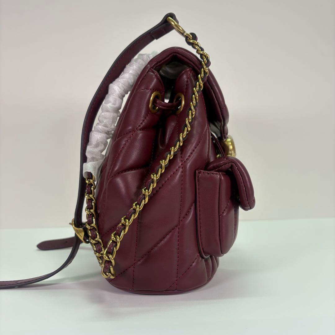 【COACH】 タグ有り タビー バックパック キルティング リュック