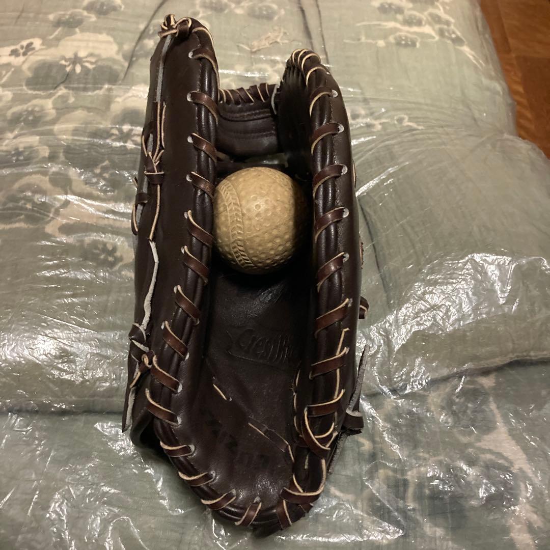 ミズノ/サイン入りダークブラウン/野球グローブ/ファーストミット