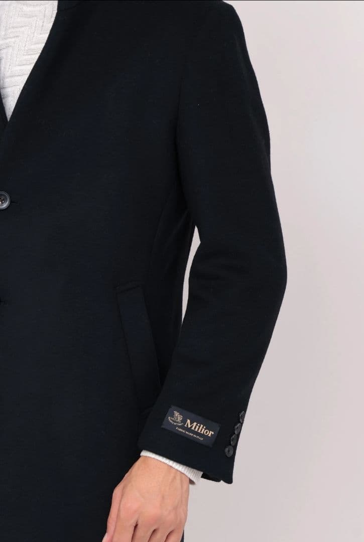 イタリア製【定価59,400円】ハイストリート　ミリオールメルトンスタンドコート