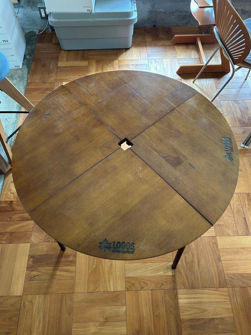 《在庫切れ品》ロゴス(LOGOS) アイアンウッドテーブル・ラウンド