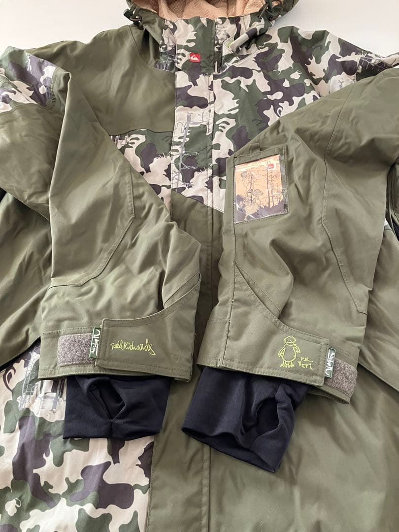 Quiksilver 迷彩スノーボードウェア　3点セット