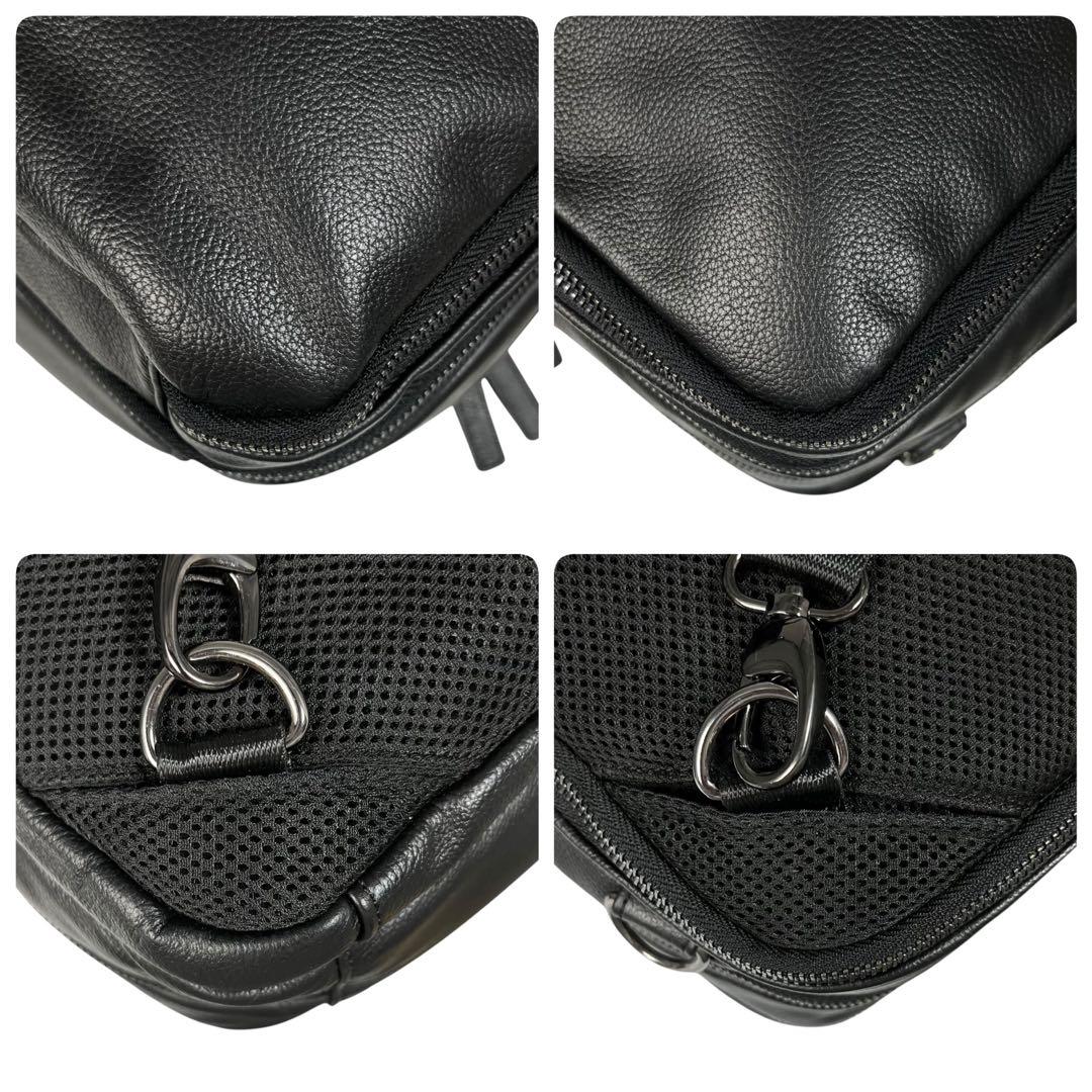 美品◎フライングホース　リュック　ショルダーバッグ　レザー　黒　3way