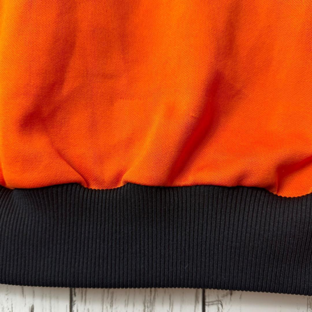 【希少】アディダス ジャージ オレンジ 黒 7号 2XL トレフォイルロゴ