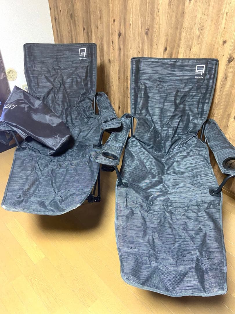QuaIz クオルツ　メッシュチェア　2脚セット QuaIz クオルツ メッシュチェア 2脚セット QUALZ 折りたたみイス 2個