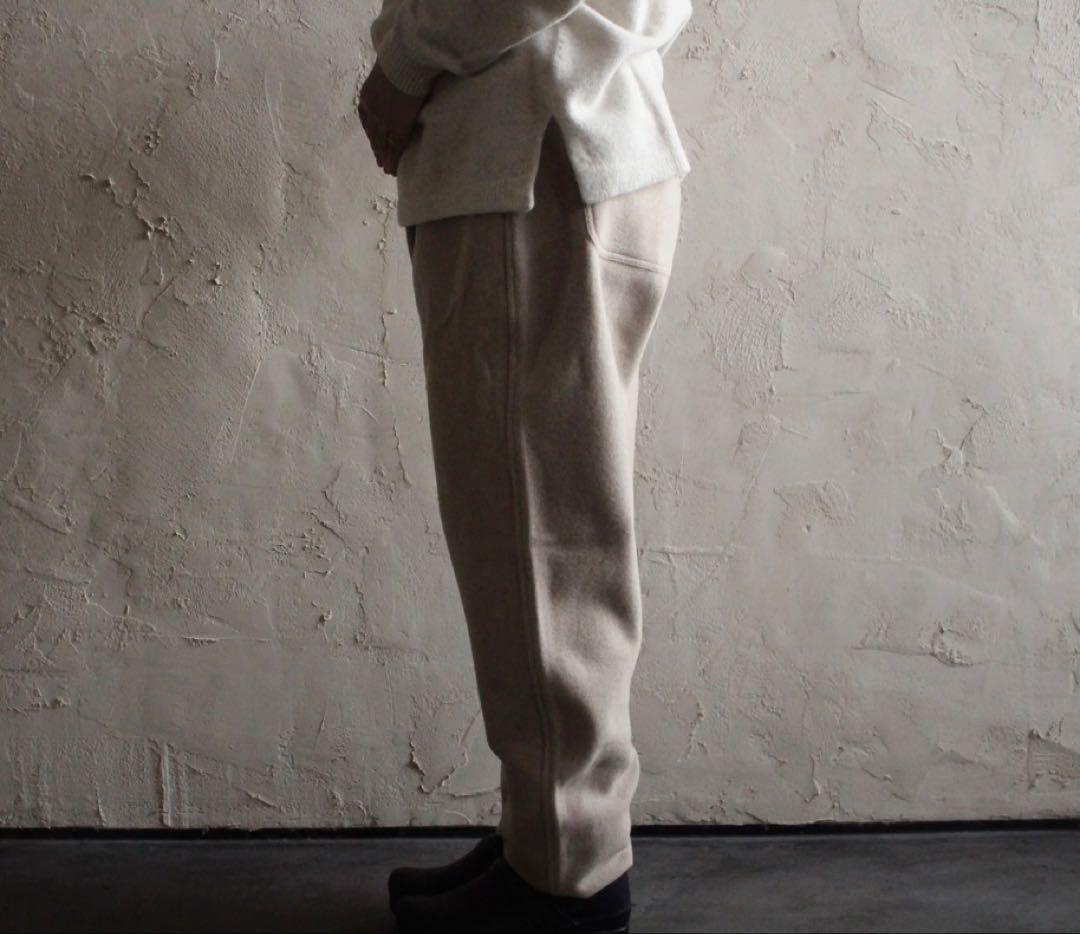 mittan ストレートウールブランケットパンツ