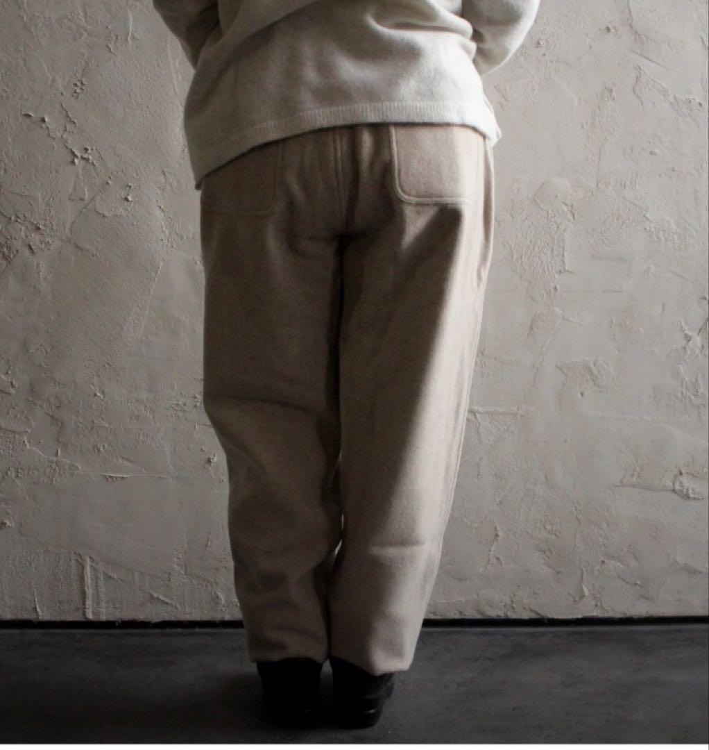 mittan ストレートウールブランケットパンツ