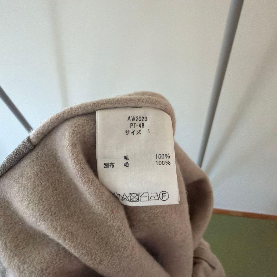 mittan ストレートウールブランケットパンツ