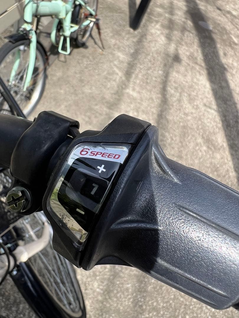 【引取り限定】あさひ　シティサイクル 26型　6段変速　オフホワイト　良品