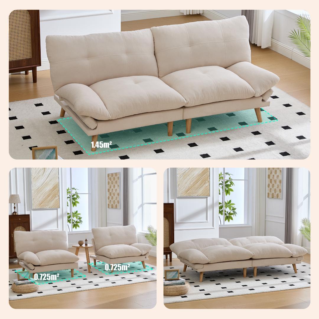 多機能ソファ、ソファベッド、2人掛けソファ、シングルソファ、コンバーチブルソフ