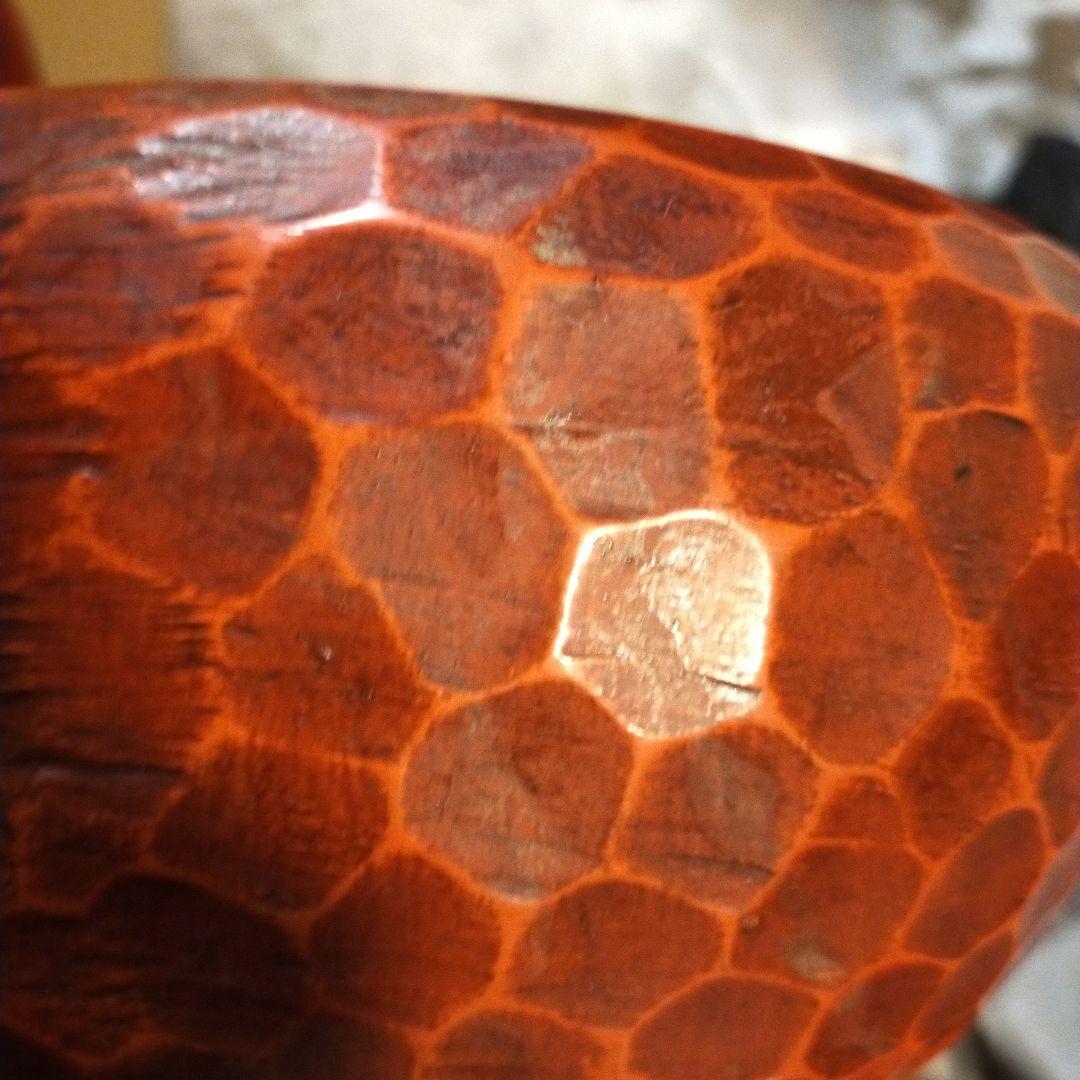 昭和レトロ　ヴィンテージ　木製　鎌倉彫　無垢材　お盆付きおひつ