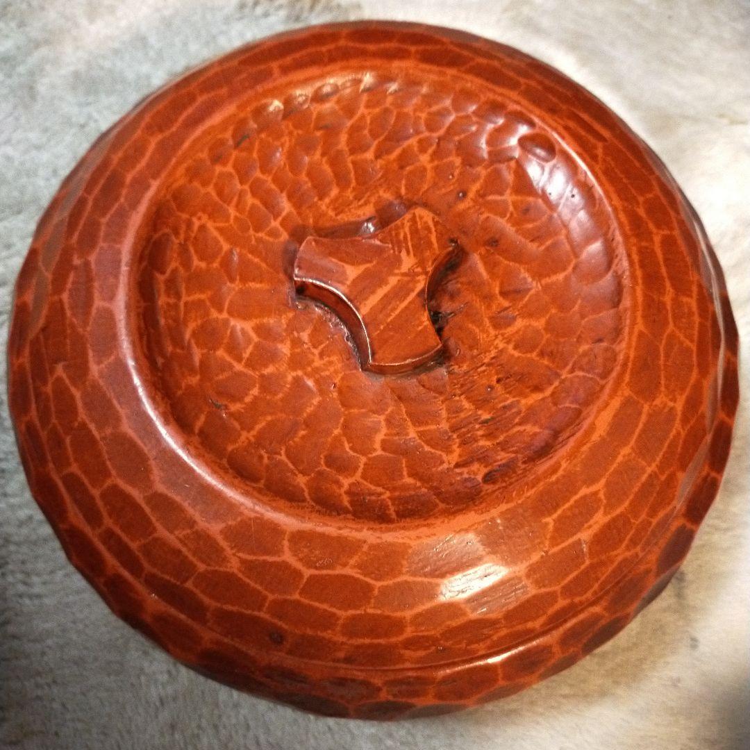 昭和レトロ　ヴィンテージ　木製　鎌倉彫　無垢材　お盆付きおひつ